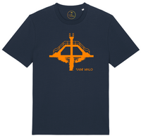 T-shirt | plongeoir | saint-malo | orange | coton bio | marque francaise
