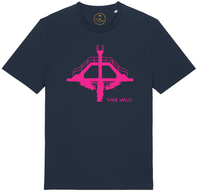 T-shirt | plongeoir | saint-malo | rose | coton bio | marque francaise