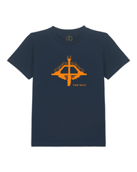 T-shirt enfant | plongeoir | orange | coton bio | saint-malo | marque francaise