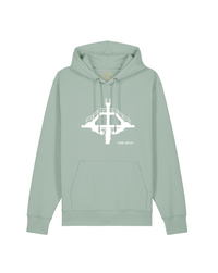Sweat | coton bio | saint malo | estran | vert d'eau | plongeoir | blanc