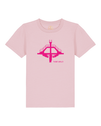 t-shirt | enfant | rose saint malo | plongeoir rose | fluo | coton bio