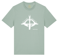 t-shirt | plongeoir | saint malo | blanc | coton bio | estran | vert d'eau | bretagne
