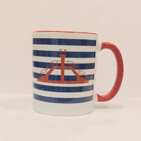 MUG| saint malo| plongeoir roueg| marinière | bleu marine| le petit plagiste|