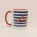 MUG| saint malo| plongeoir roueg| marinière | bleu marine| le petit plagiste|