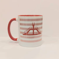 MUG| saint malo| marinière| rose| plngeoir rouge| le petit plagiste|