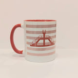 MUG| saint malo| marinière| rose| plngeoir rouge| le petit plagiste|