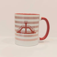 MUG| saint malo| marinière| rose| plngeoir rouge| le petit plagiste|