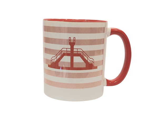 MUG| saint malo| marinière| rose| plngeoir rouge| le petit plagiste|