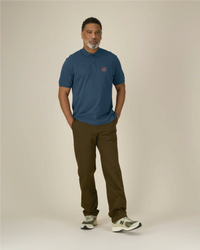 Saint malo| polo|coton bio| le petit plagiste| bleu| orange fluo