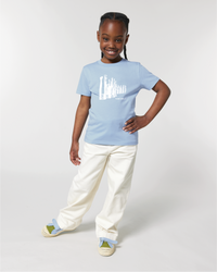 T-shirt | enfant | saint malo | coton bio | brise lame blanc | bleu ciel | marque francaise