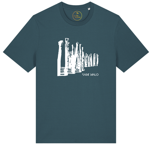  T-shirt| vert | coton bio | brise lame | saint malo | le petit plagiste |