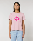 t-shirt | femme | plongeoir | saint-malo | rose | coton bio | marque francaise